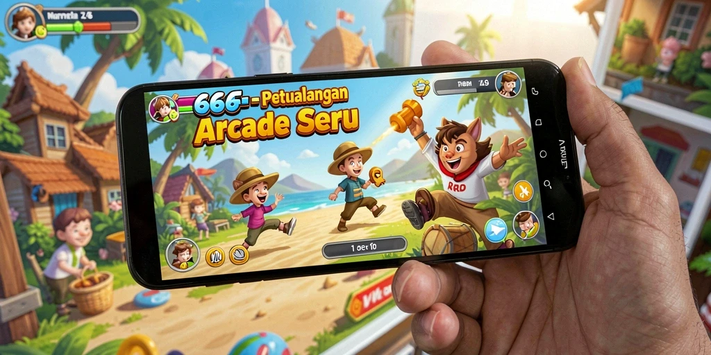 Screenshot utama 666F menampilkan gameplay Arcade yang seru dan menantang.
