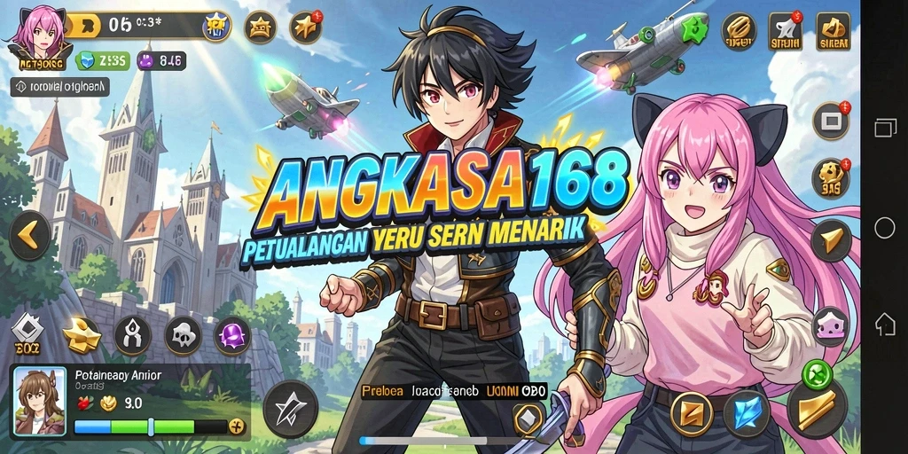 Tampilan gameplay seru dari ANGKASA168 dengan karakter Anime yang menarik.