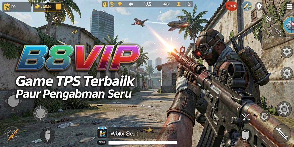Screenshot B8VIP menampilkan pertarungan seru antara pemain dalam mode TPS.