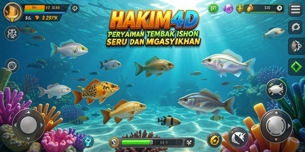 Gameplay HAKIM4D menembak ikan yang seru.