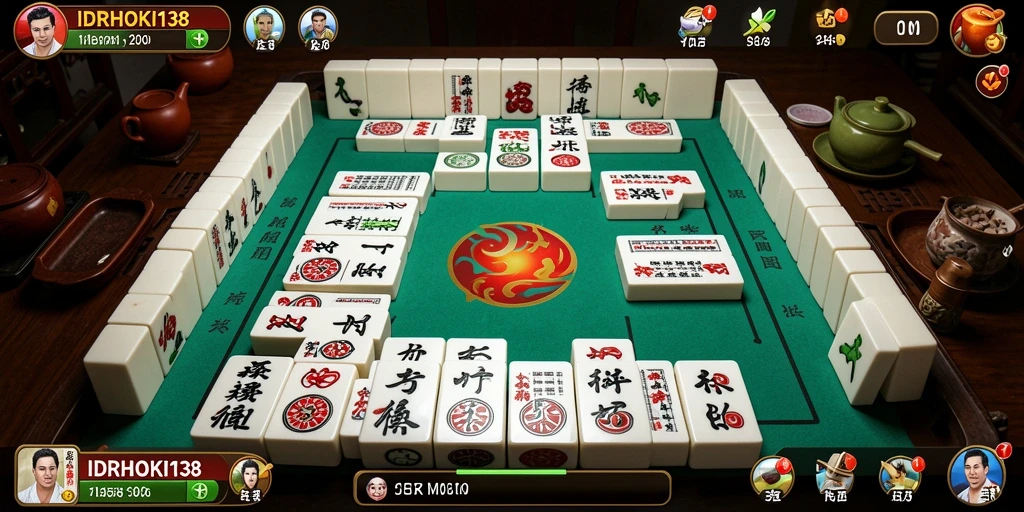 Tampilan seru gameplay Mahjong IDRHOKI138 yang menantang.
