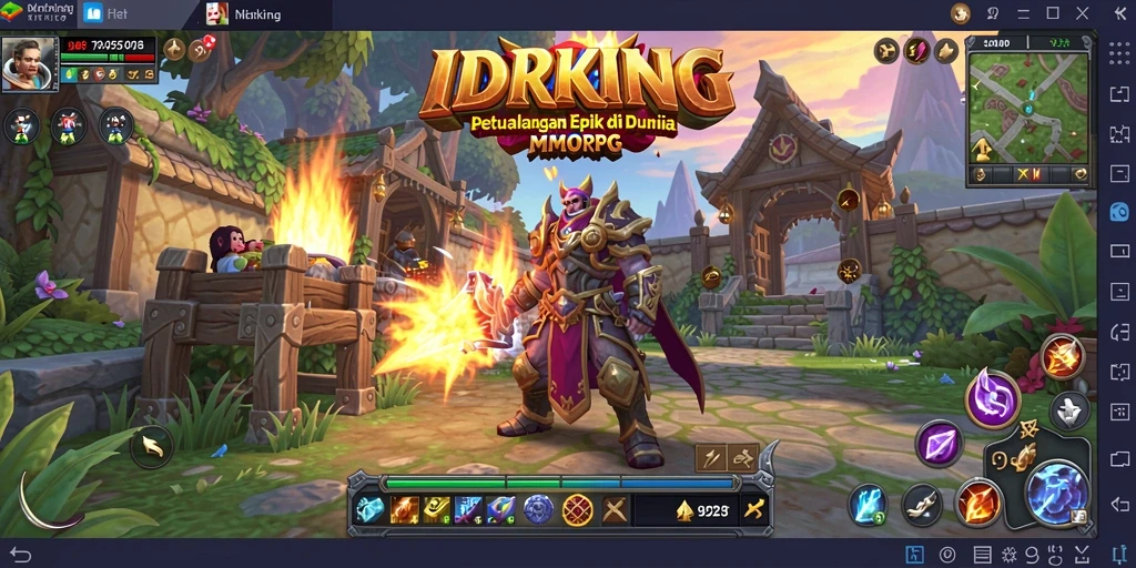 Tangkapan layar utama IDRKING menampilkan aksi seru dalam permainan MMORPG.
