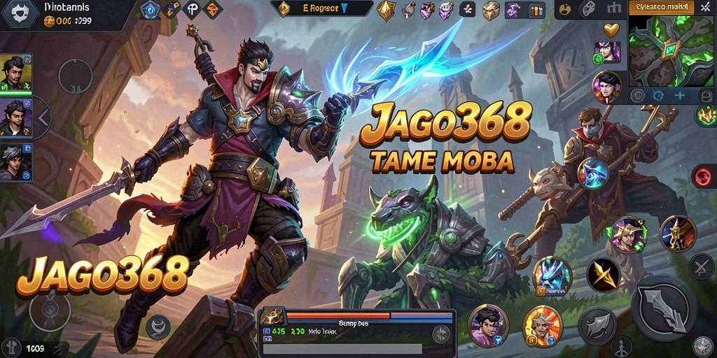 Tangkapan layar JAGO368 memperlihatkan aksi seru dalam pertandingan MOBA.