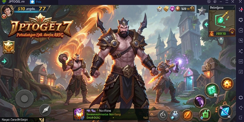 Tampilan gameplay seru dalam JPTOGEL77 dengan aksi petualangan yang dinamis.