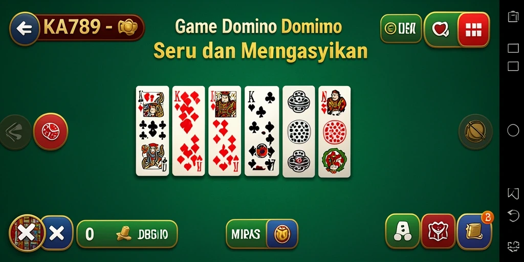 Screenshot KA789 menampilkan gameplay seru permainan Domino.