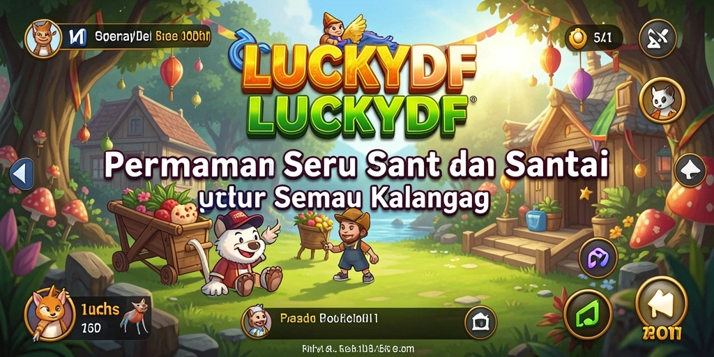 Tampilan gameplay menarik LUCKYDF dengan grafis cerah dan interaksi seru.
