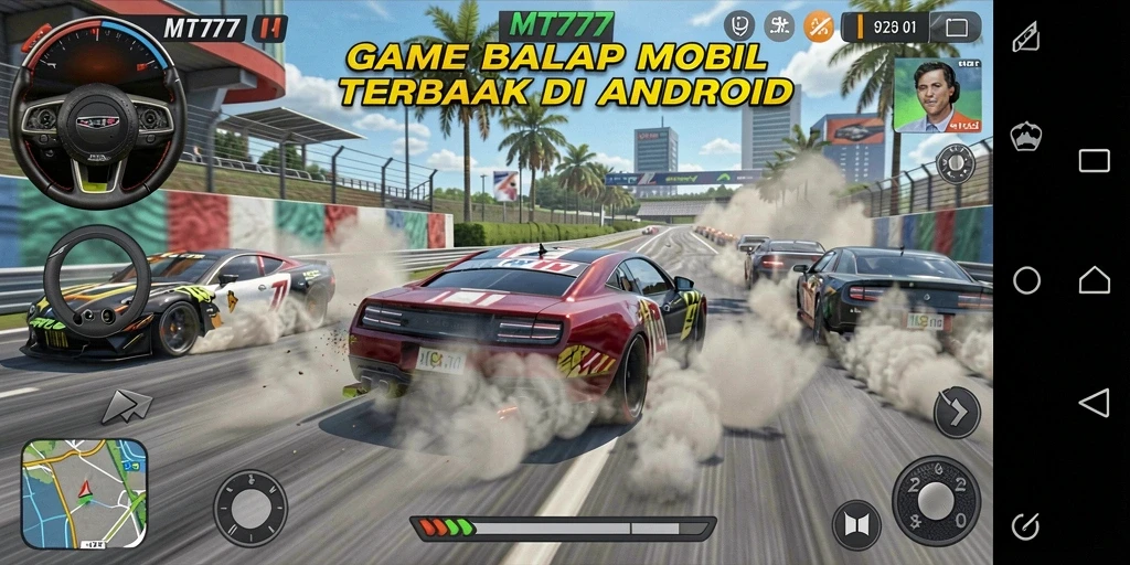 Tampilan menarik dari gameplay balap MT777 yang penuh aksi.