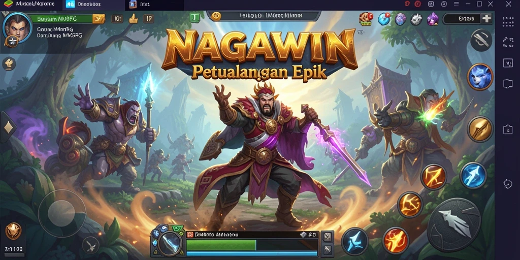 Tampilan gameplay NAGAWIN yang menakjubkan dalam dunia MMORPG.