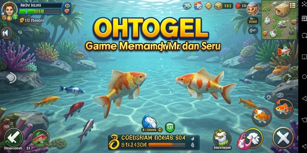 Gameplay OHTOGEL yang seru dengan elemen memancing yang menantang.