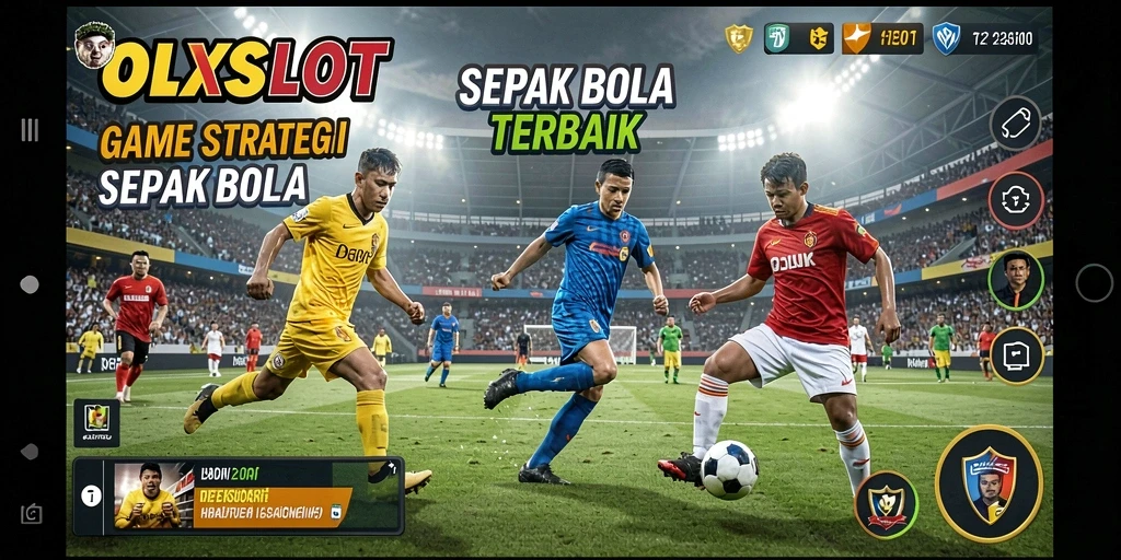 Tampilan menarik dari OLXSLOT yang menunjukkan aksi di lapangan sepak bola.