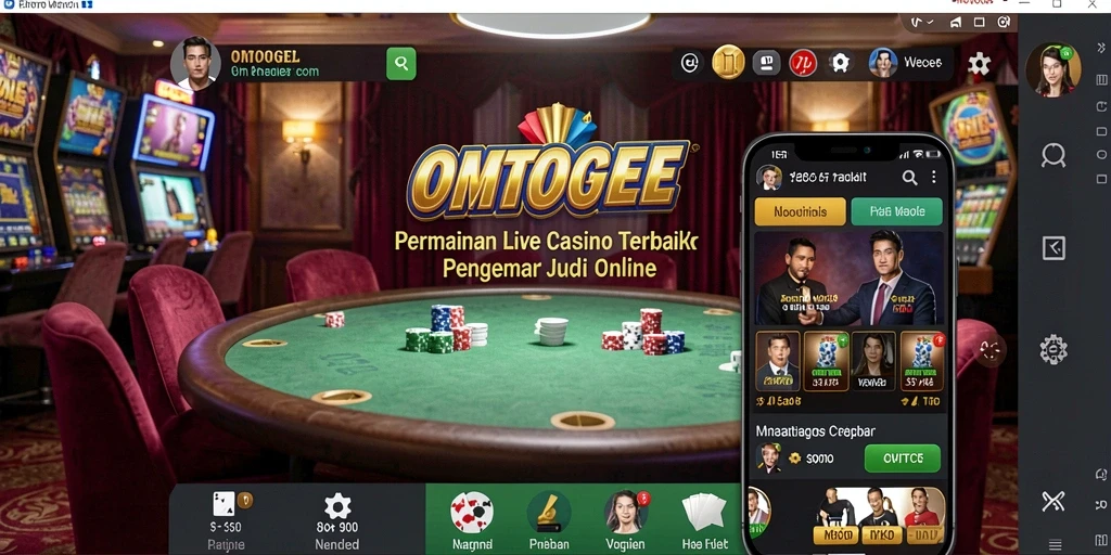 Tampilan gameplay menegangkan dalam aplikasi Live Casino OMTOGEL.