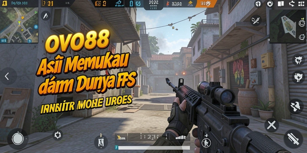 Tangkapan layar utama OVO88 menampilkan aksi tembak-menembak yang epik.