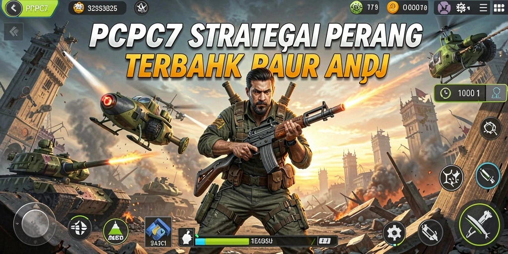 Tampilan utama gameplay PCPC7 dengan aksi strategi menyenangkan.
