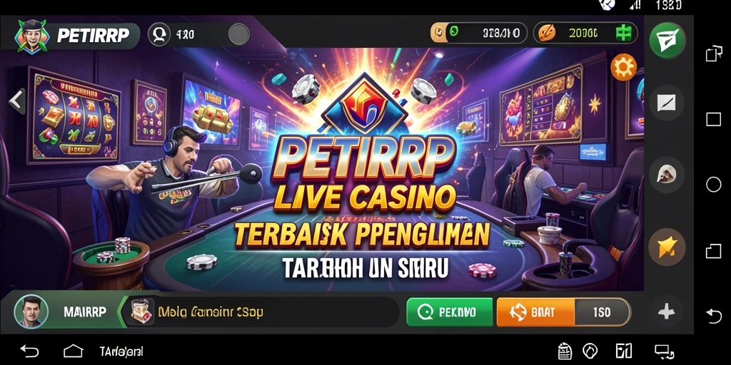 Tampilan gameplay Live Casino PETIRRP yang mendebarkan dan interaktif.