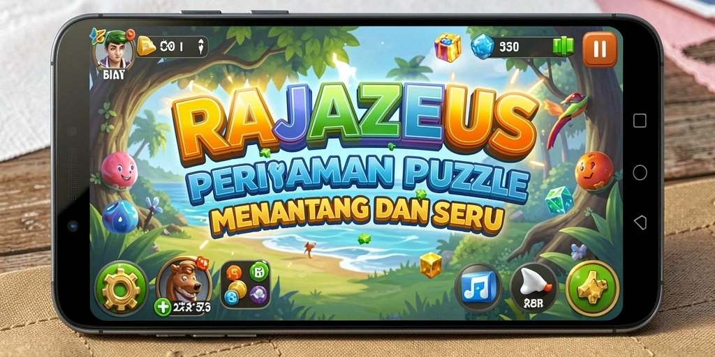 Gameplay seru dan menantang di RAJAZEUS dengan berbagai puzzle.