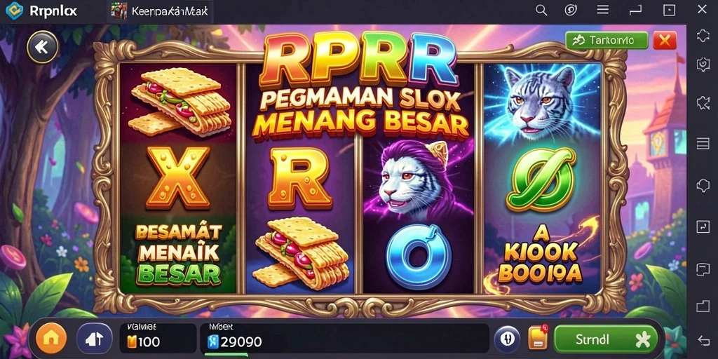 Tampilan gameplay slot RPRR yang menawan dan berwarna-warni.