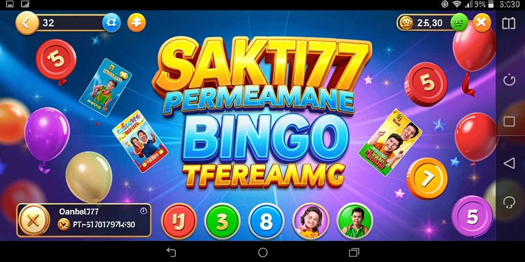 Tampilan screenshot utama SAKTI77 dengan gameplay Bingo yang seru.