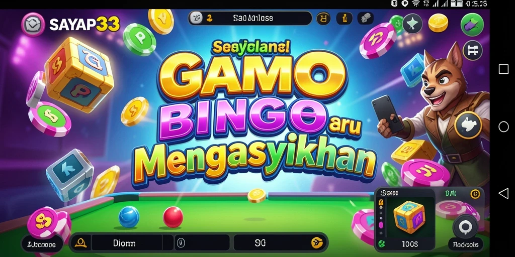 Tampilan screenshot utama SAYAP33 menunjukkan permainan Bingo yang seru.