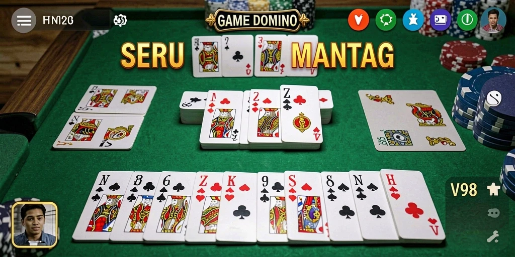 Tampilan gameplay V98 yang menarik dan mendebarkan.