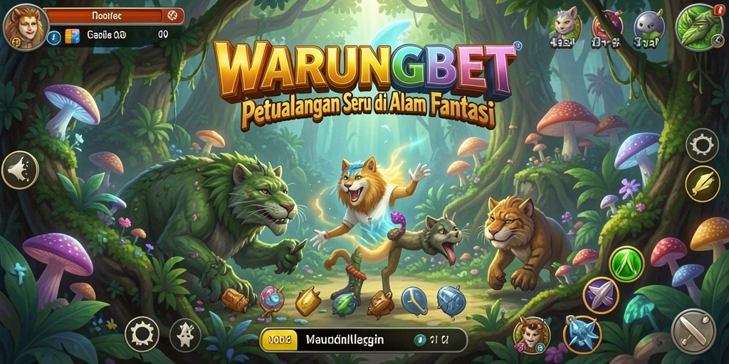 Tampilan seru gameplay WARUNGBET dengan karakter yang dinamis.